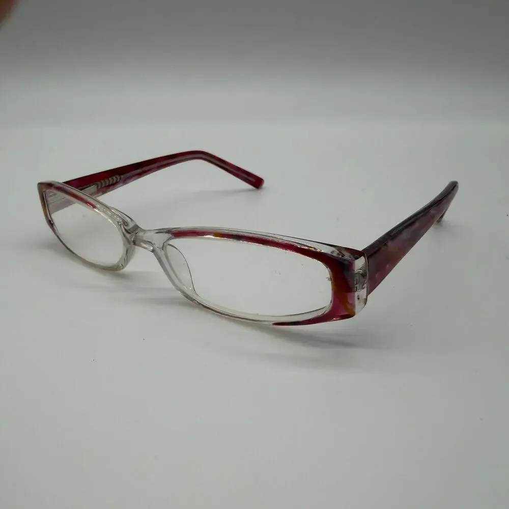 Modern Twilight Rose Eyeglasses Plastic Full Frames Only Pink Clear 51-18-135